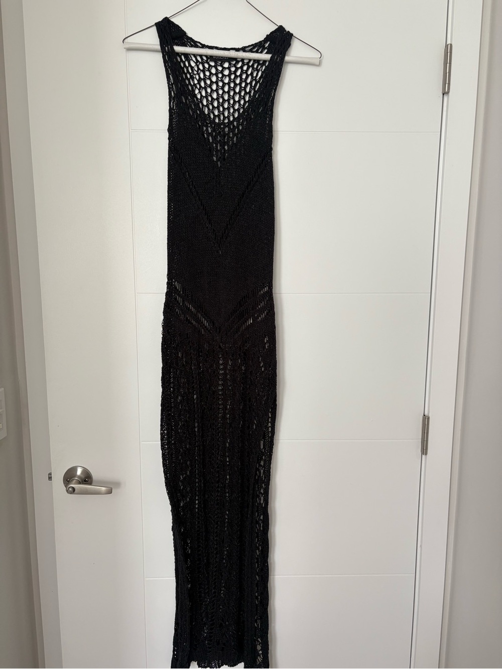 Black Crochet Maxi Dress